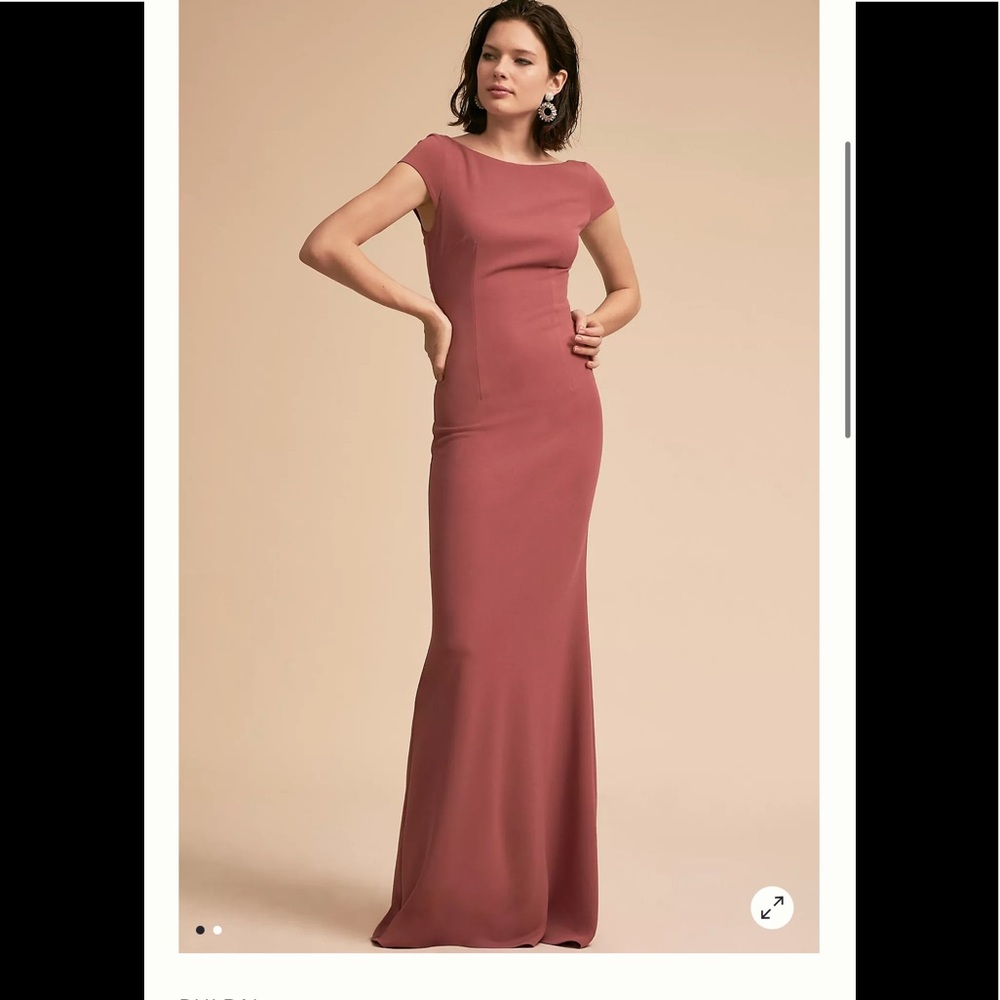 Anthropologie maxi pink dress size 0